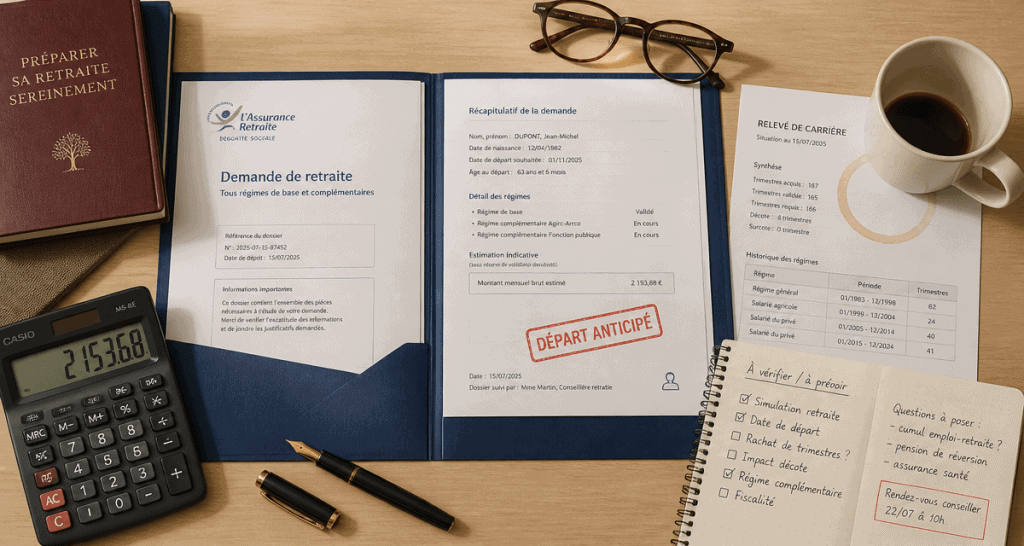 Astuce partir en retraite plus tôt bureau dossier départ anticipé