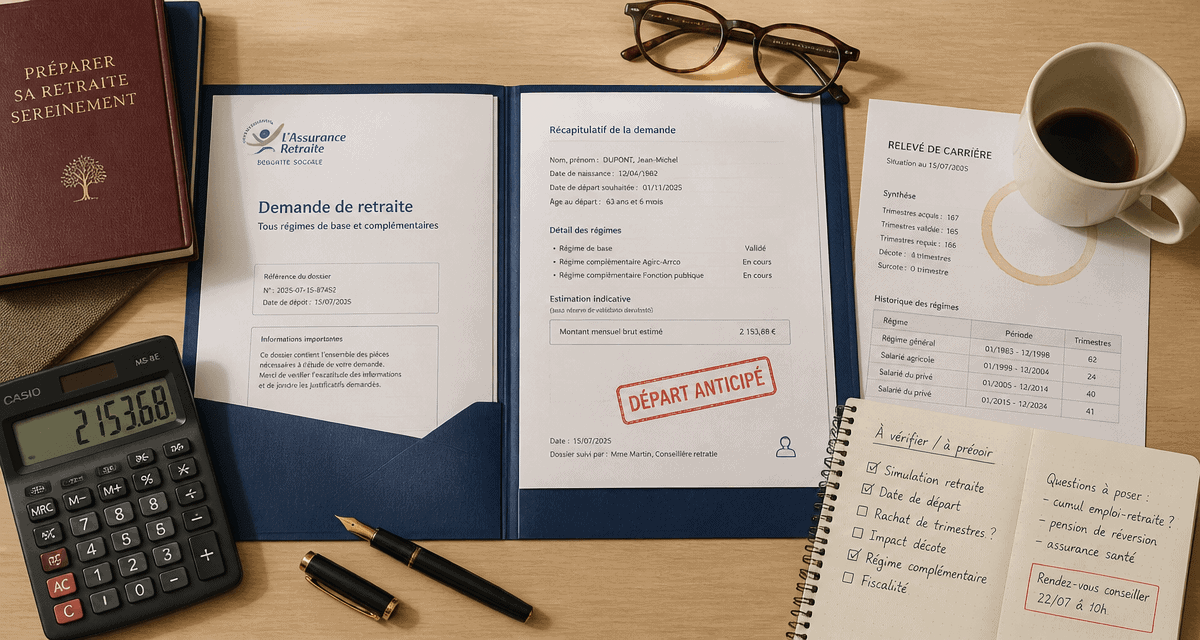 Astuce partir en retraite plus tôt bureau dossier départ anticipé