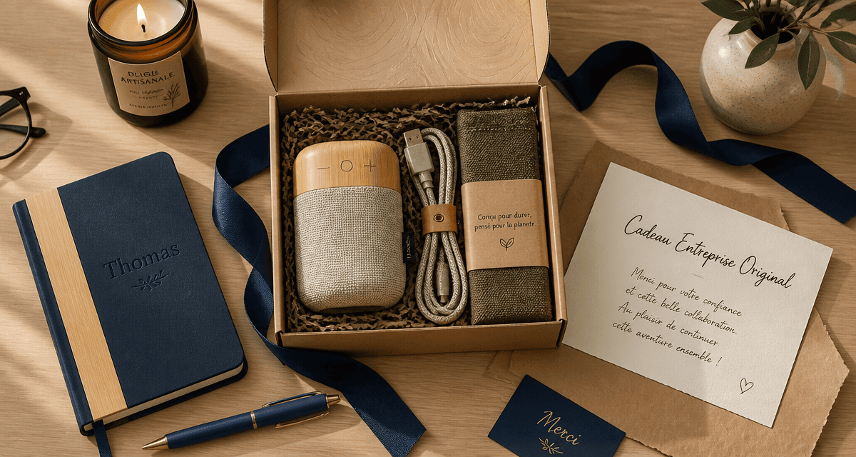 cadeau entreprise original coffret sur bureau