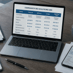 Comparatif GED affiché sur ordinateur portable