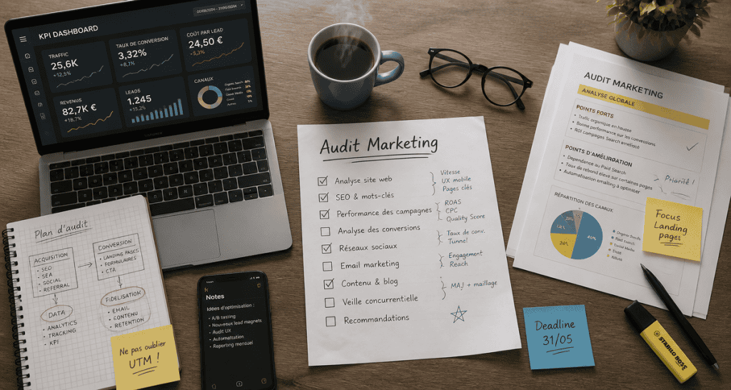 Vue bureau audit conseil marketing