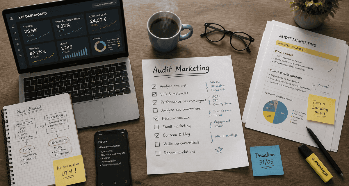Vue bureau audit conseil marketing
