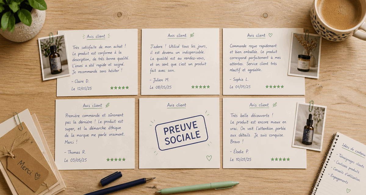 exemple avis client satisfait fiche manuscrite