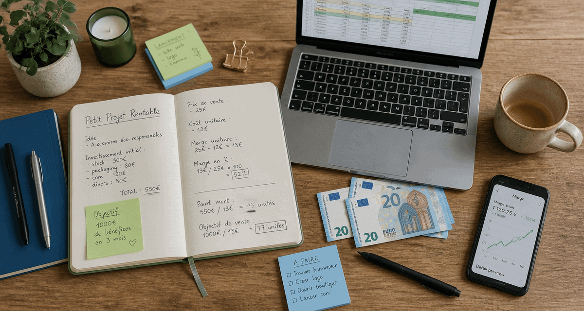idée de petit projet rentable carnet et bureau