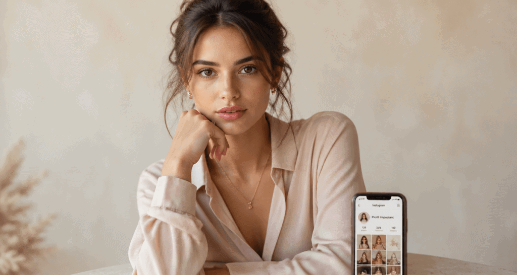insta photo profil femme élégante portrait net