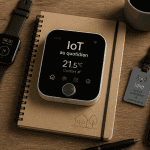 iot exemple avec objets connectés sur un bureau