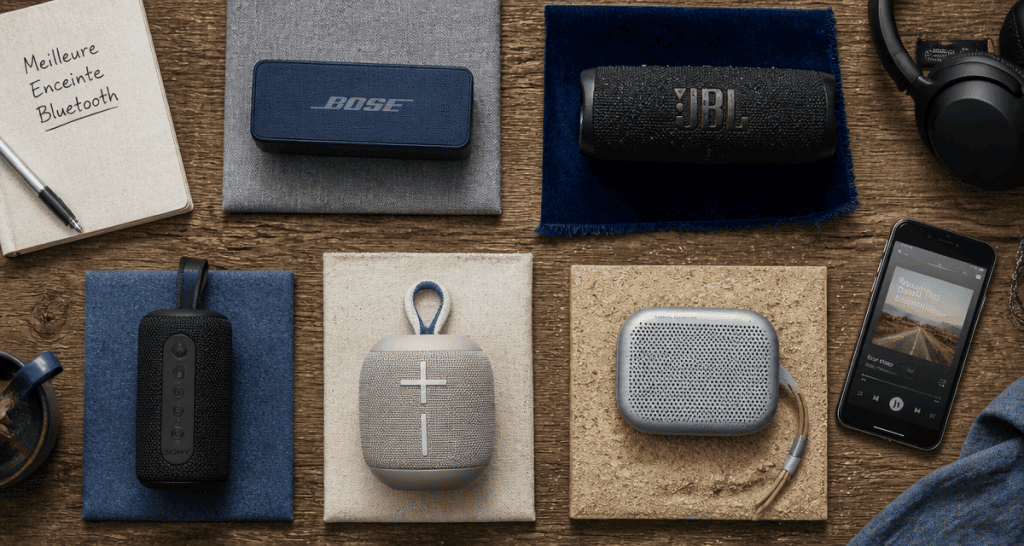 meilleur enceinte bluetooth sur table en bois