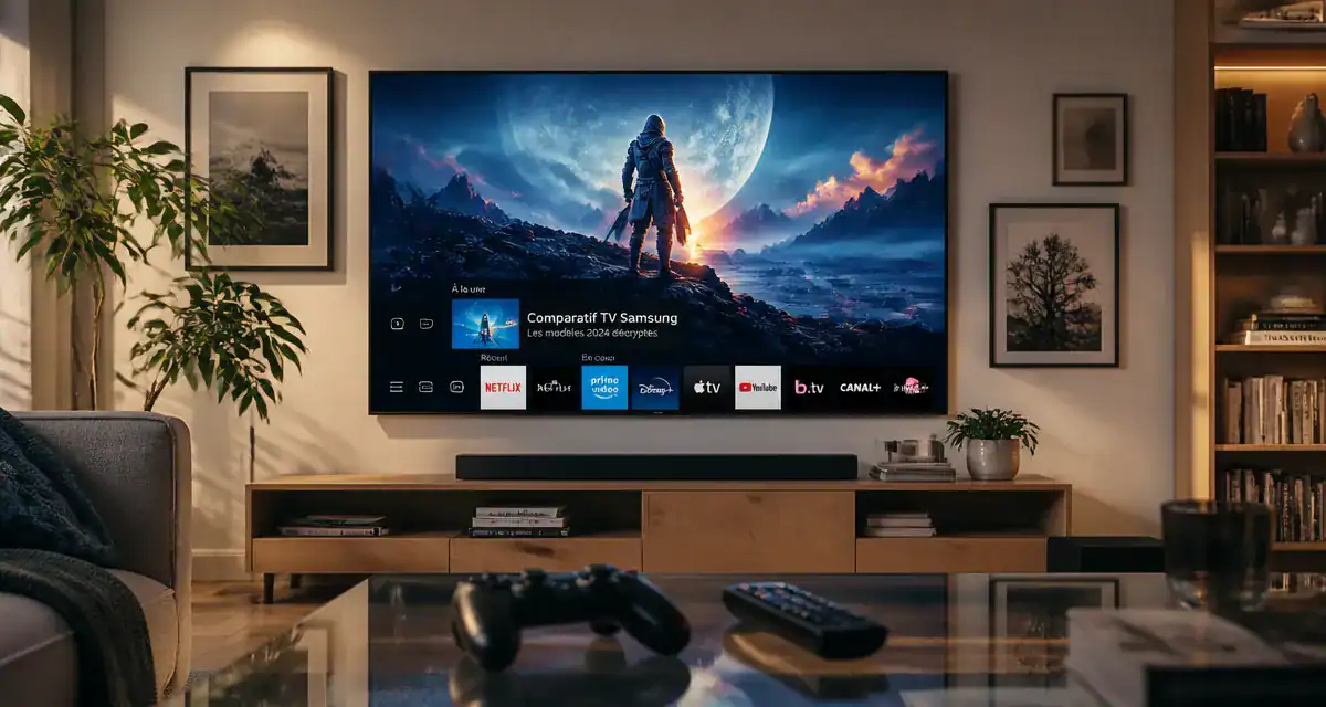 comparatif tv samsung dans salon contemporain