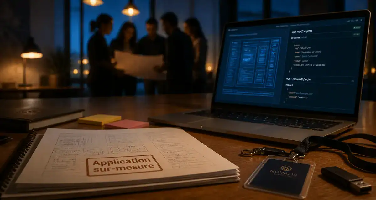 Développement d'applications sur mesure : équipe et schéma API, sécurité numérique