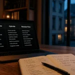 Génération télétravail : tableau remote-first vs hybride sur laptop