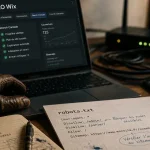 Referencement wix : SEO Google sur laptop avec check-list