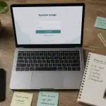 systeme io login sur écran d’ordinateur portable