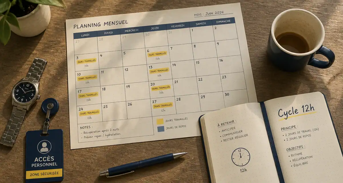 travail en 12h combien de jour par mois planning bureau