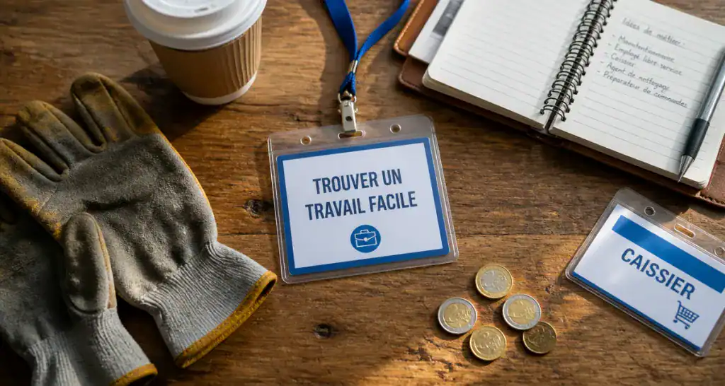 Travail facile table objets métiers sans diplôme