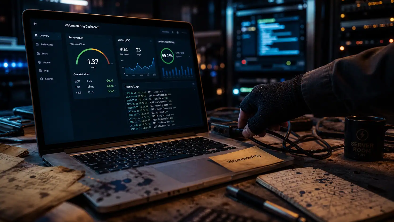 Webmastering : tableau de bord performance et sécurité du site
