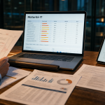Audit des systèmes d'information : tableau de maturité IT en salle d’audit