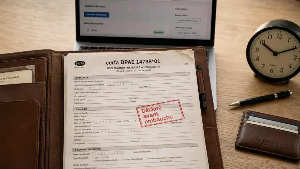 cerfa dpae avant embauche : déclaration DPAE
