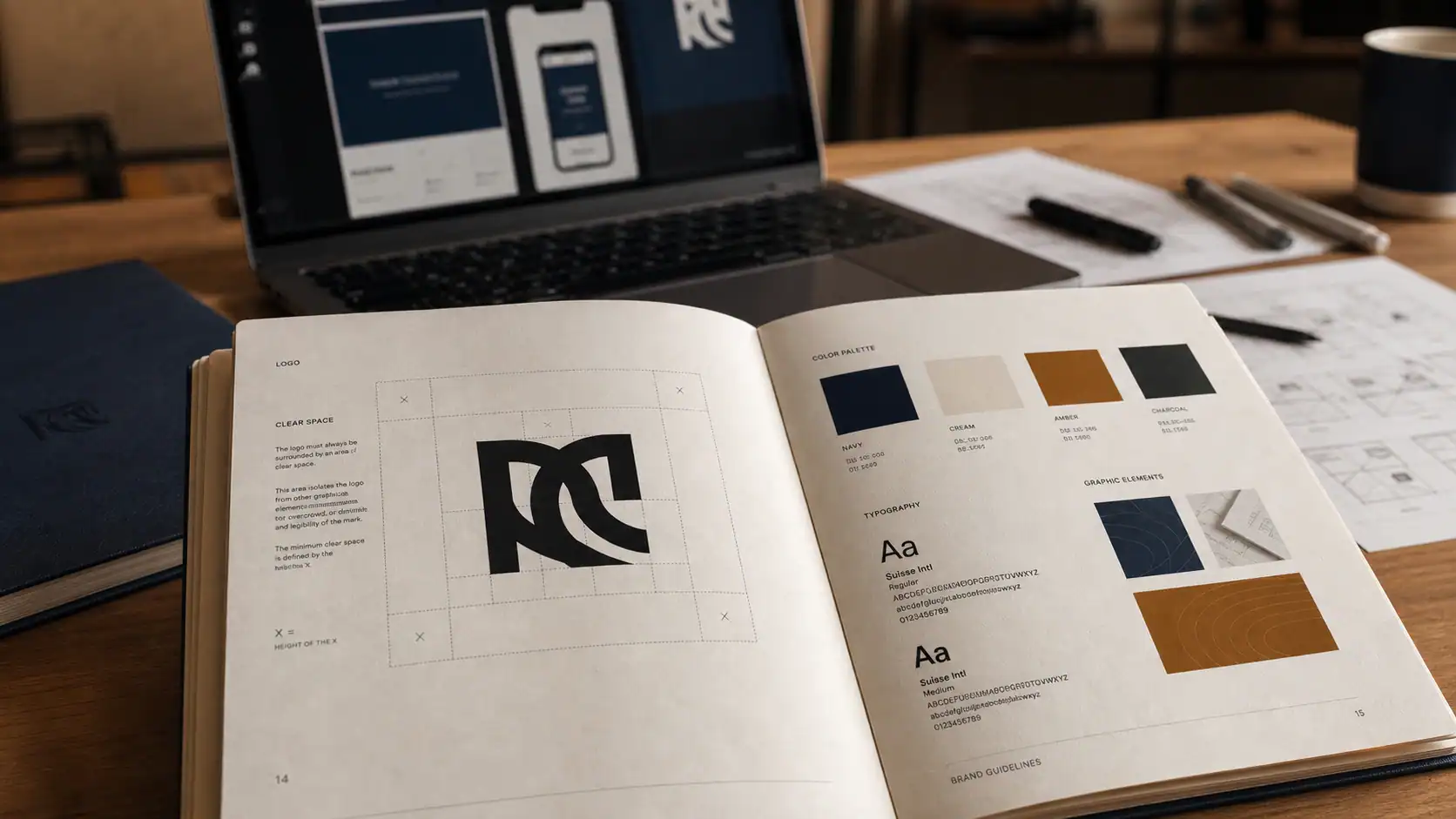 Charte graphique exemple : brand book et couleurs en studio