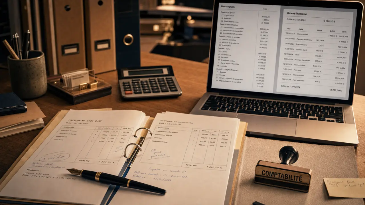 Compétences comptable : factures, plan comptable et logiciel