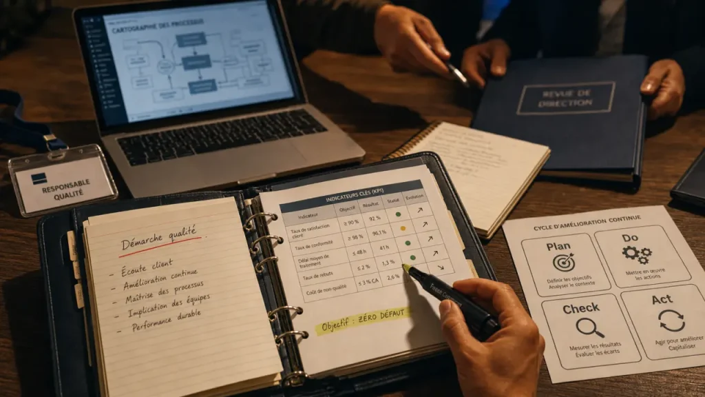 Définition démarche qualité : PDCA, performance, conformité