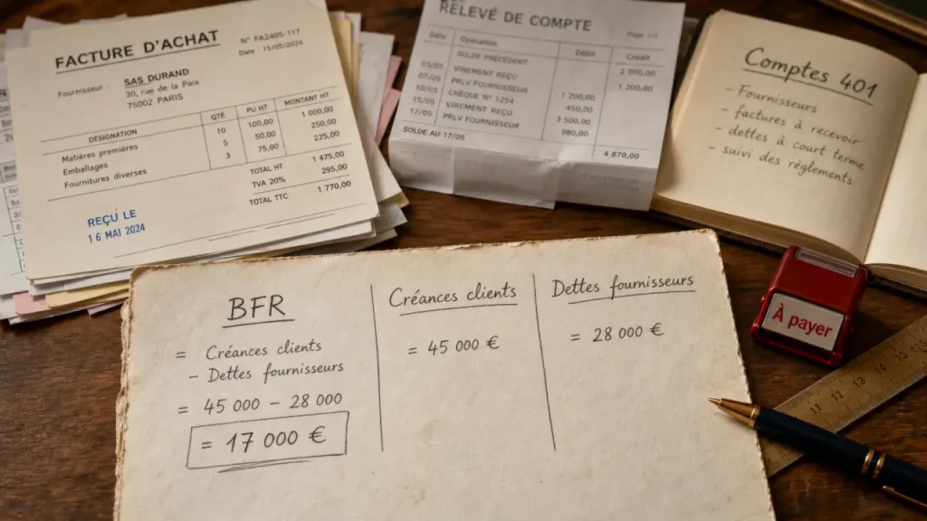 Dettes fournisseurs : compte 401, factures à payer et pièges de trésorerie