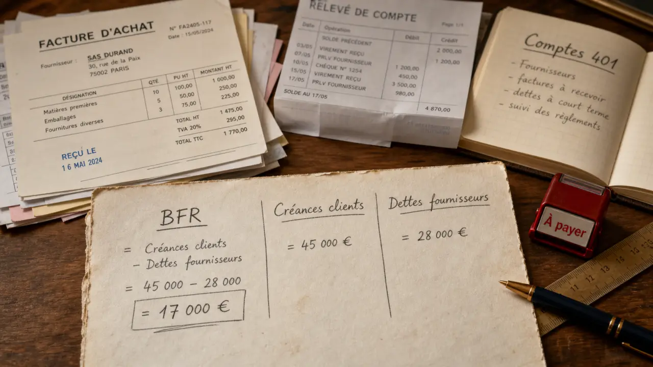 Dettes fournisseurs : compte 401, factures à payer et pièges de trésorerie