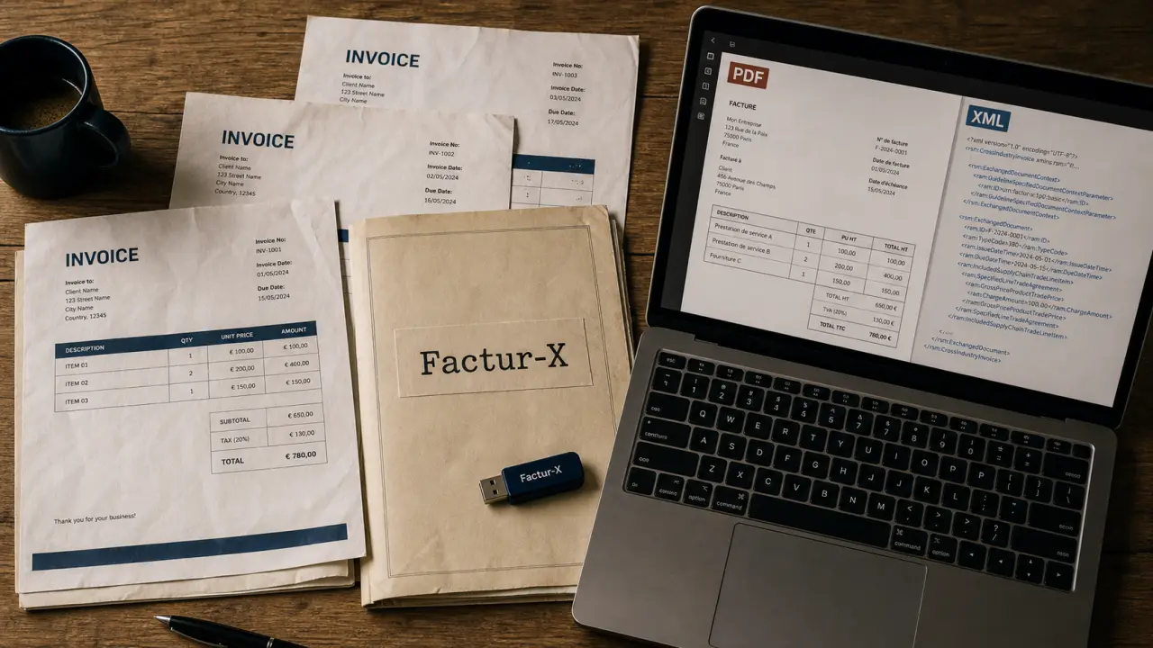 Facture x obligatoire : Factur-X format hybride, facture et PDF XML
