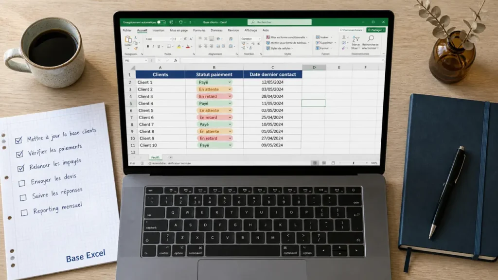 Base de données excel : tableau Excel fiable et structuré