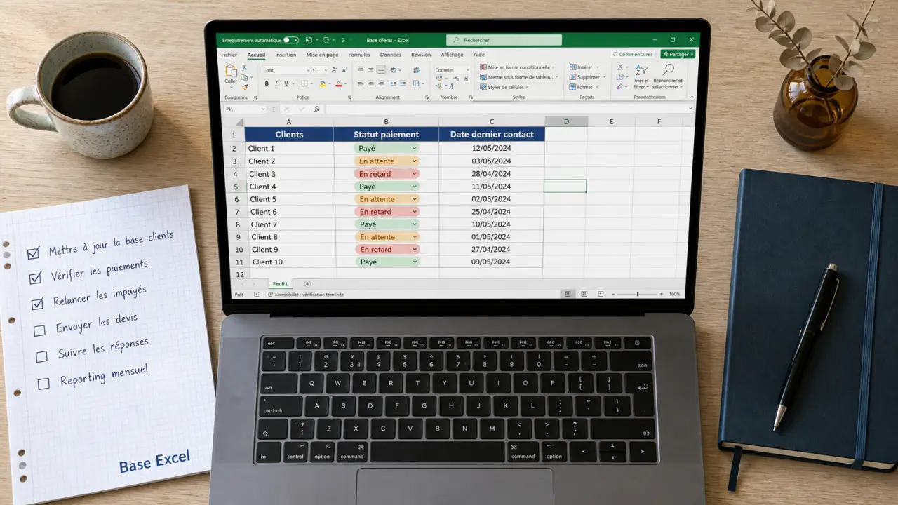 Base de données excel : tableau Excel fiable et structuré
