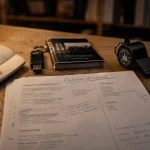 Centre d intérêt cv : rubrique CV sur table