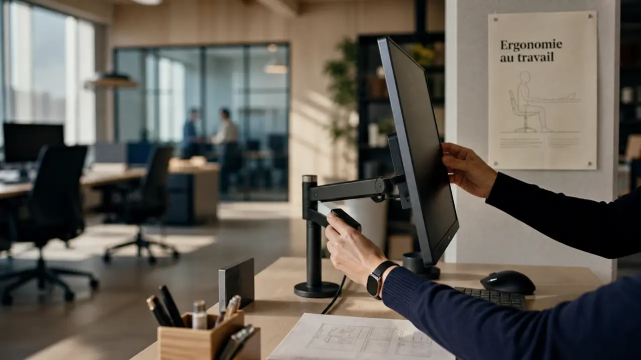 Définition ergonomie au travail : poste réglable, santé et prévention des risques au bureau