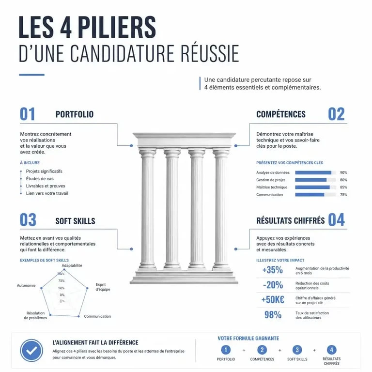 Checklist visuelle pour optimiser son profil et décrocher un emploi webmaster