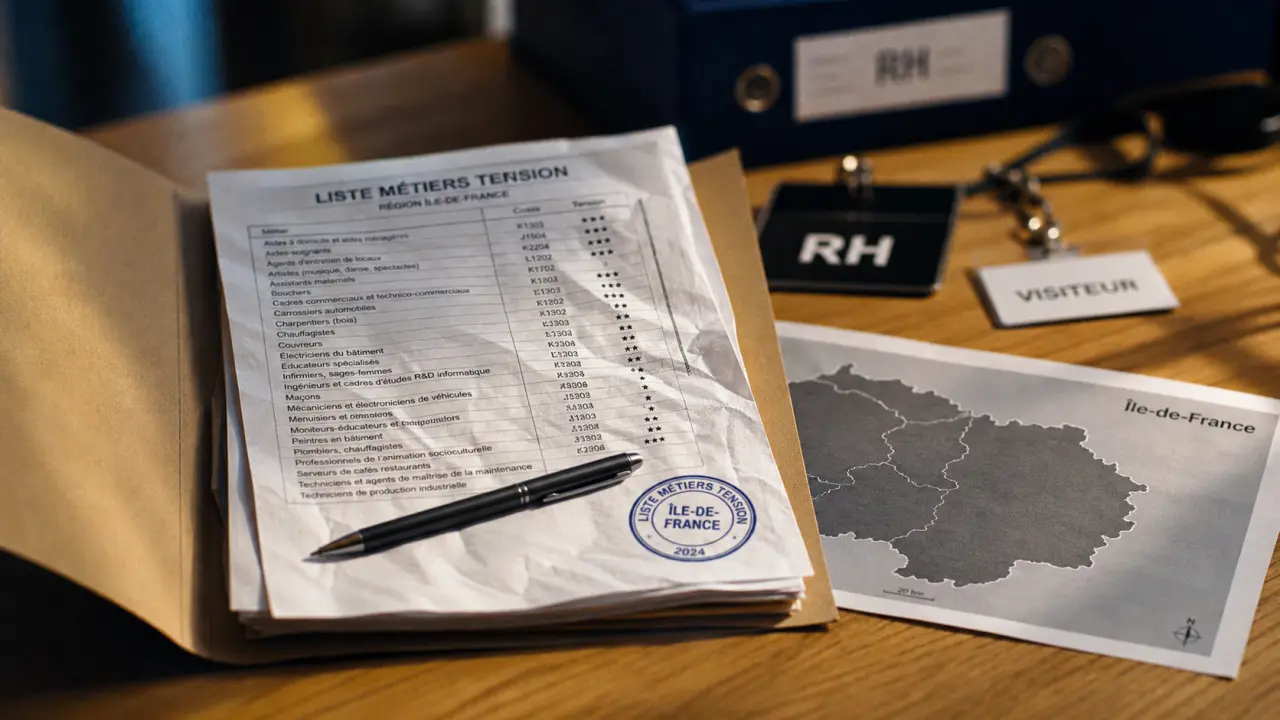 Liste des métiers en tension Île-de-France 2025 (arrêté 21 mai)