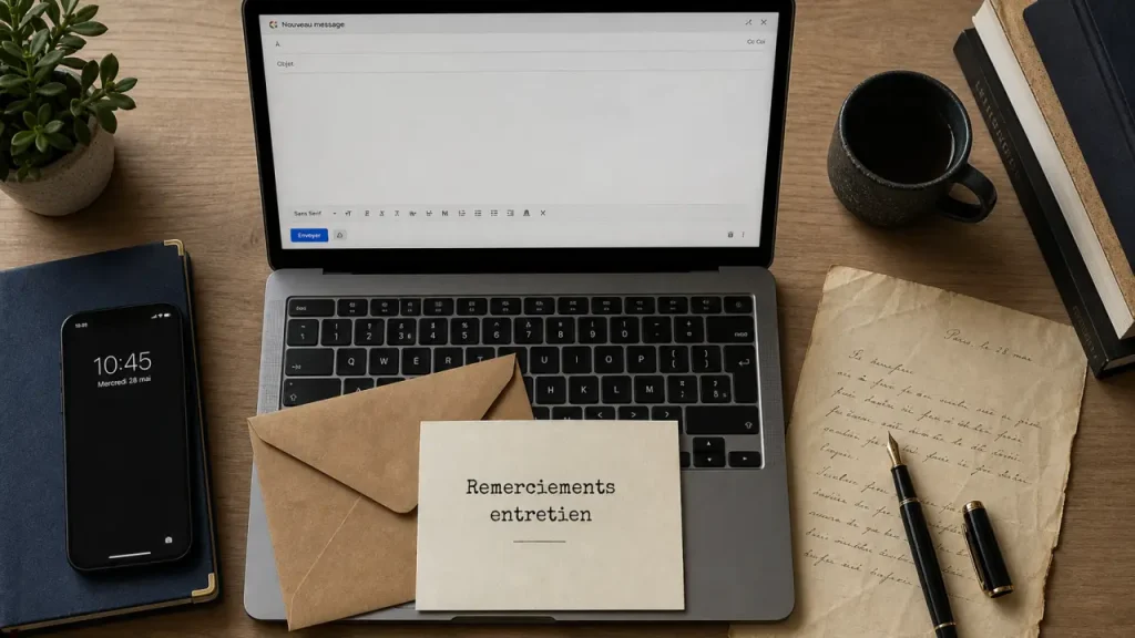 Remerciement après entretien : timing et structure, email et carte