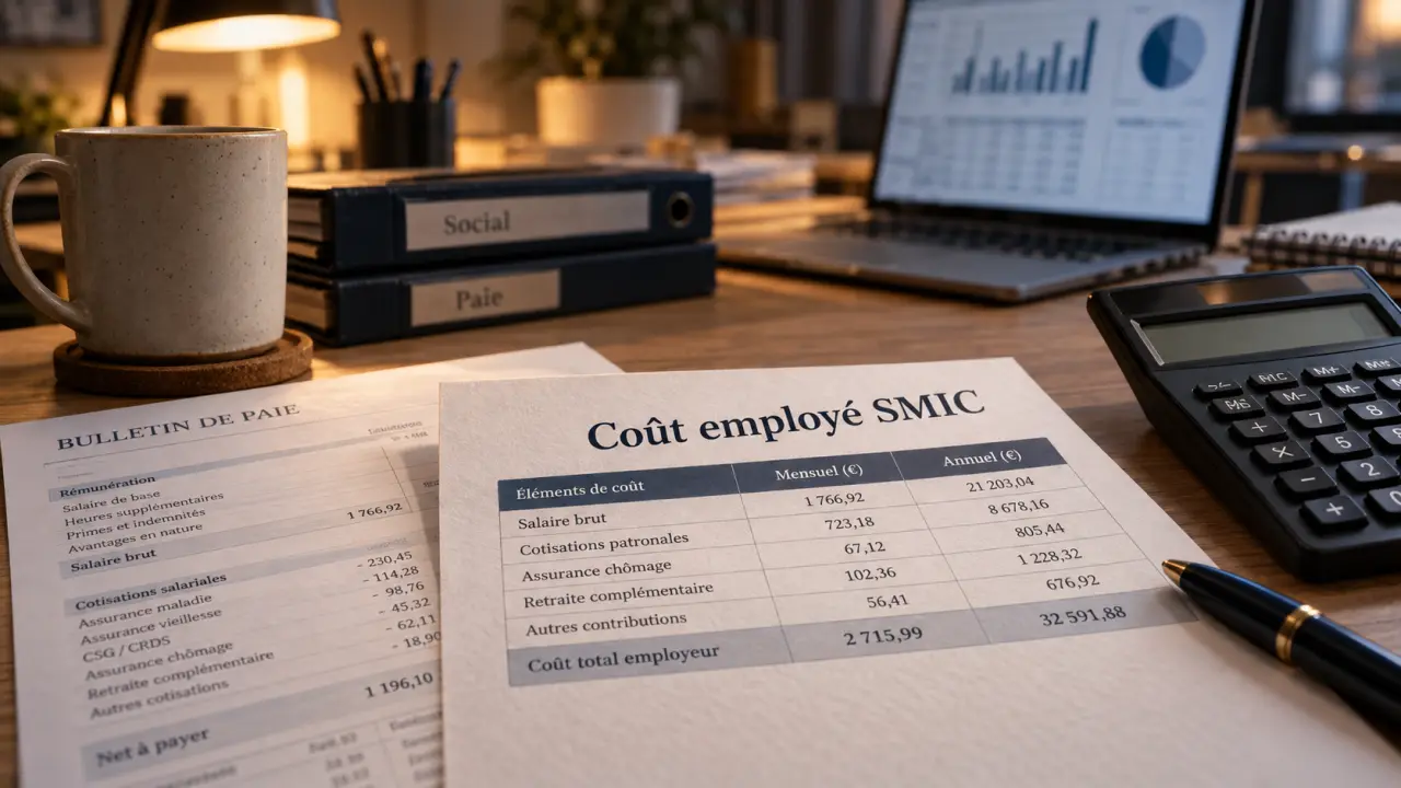 Combien coute un employé au smic : feuille de paie et calcul du coût mensuel