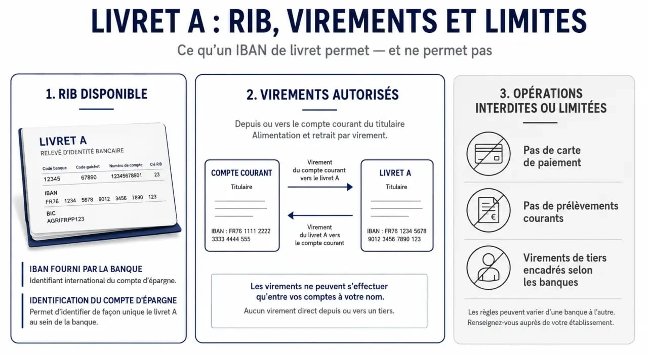 RIB sur livret A : opérations autorisées, interdites et obtention du RIB