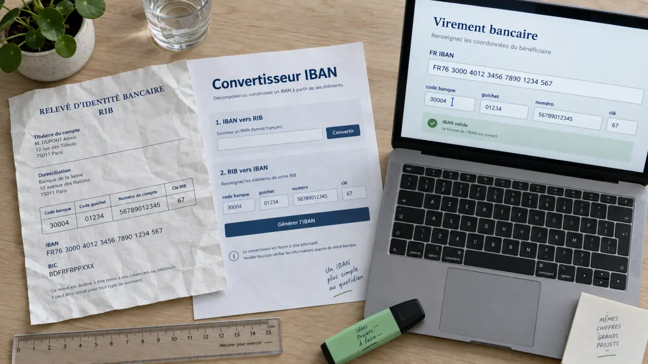 iban rib convertisseur : relevé bancaire français et clé IBAN/RIB