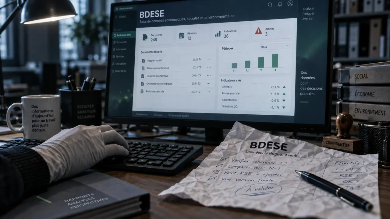 Logiciel bdese : écran BDESE pour le CSE, centraliser les données et fiabiliser les consultations