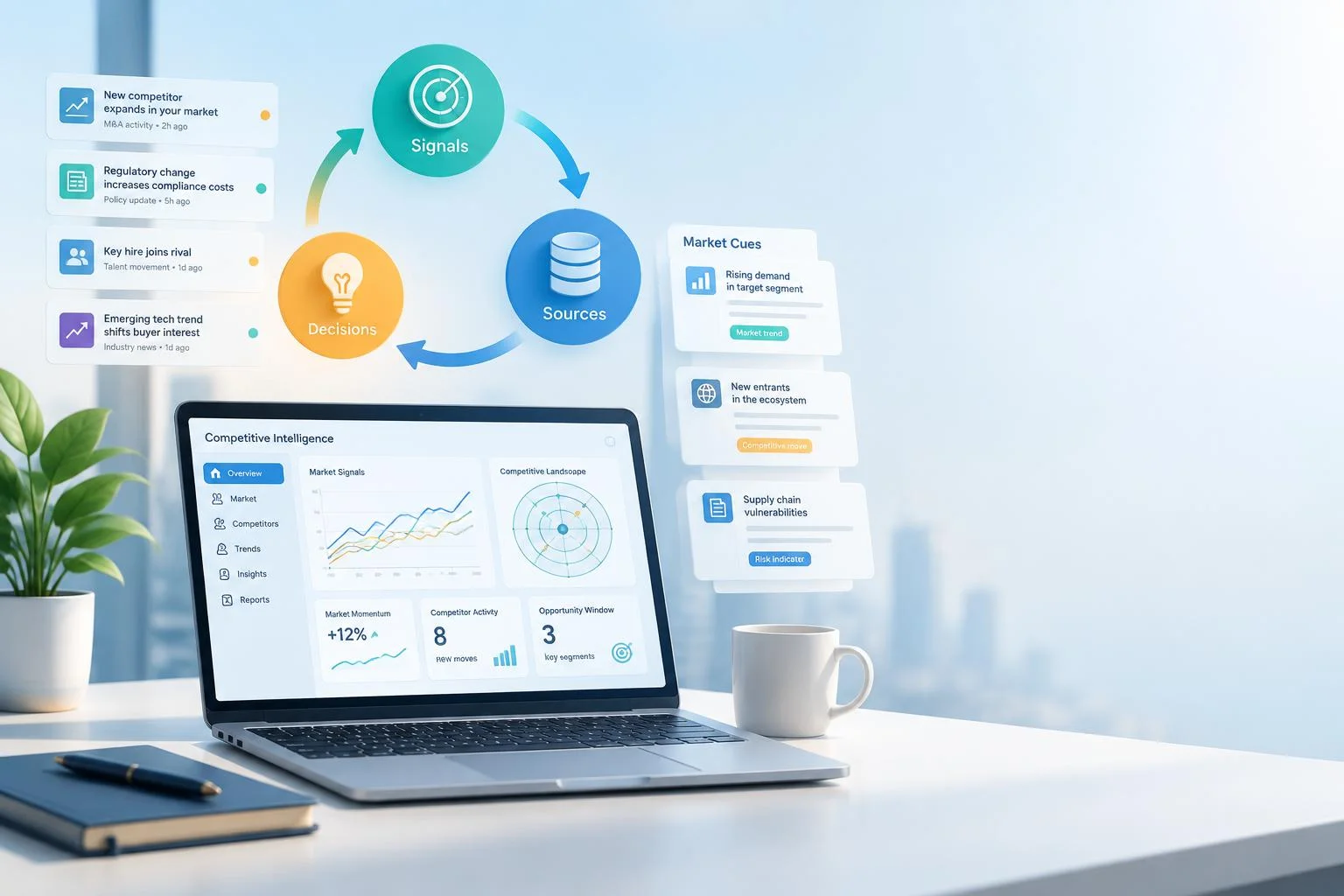 Veille concurrentielle B2B : cadre, sources, routine