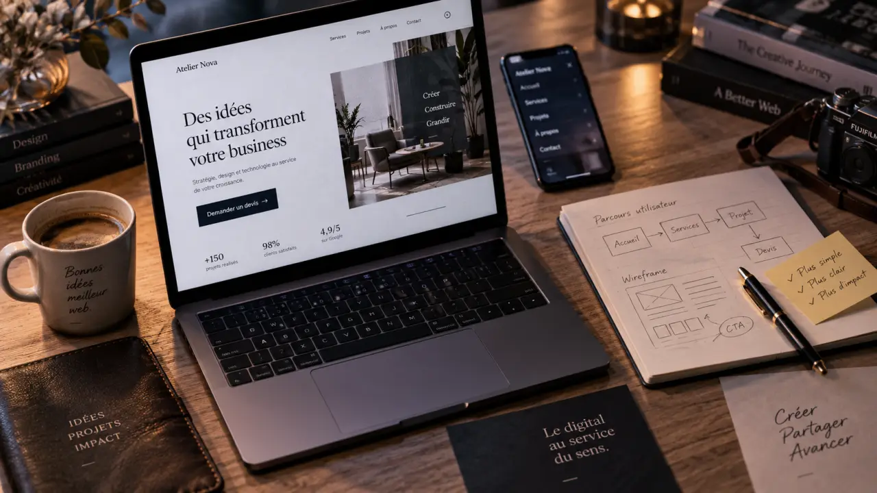 Agence de web design : maquette web SEO et conversion