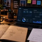 Métiers du digital : code et création sur tableau data et wireframes